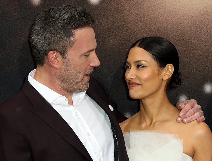 Ben Affleck and Janina Gavankar show off their chemistry at the premiere of their sports drama