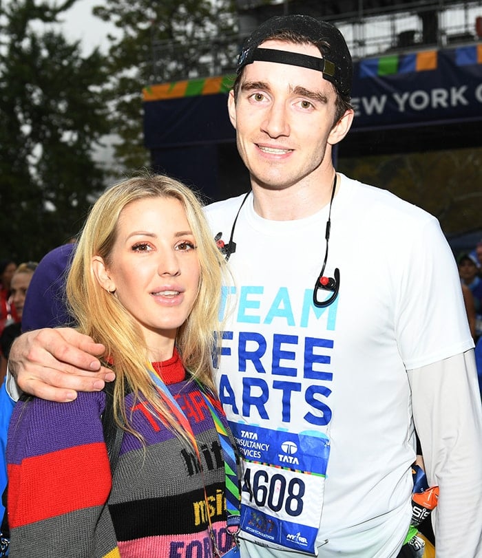 Ellie Goulding and Caspar Jopling at the TCS New York City Marathon on November 5, 2017