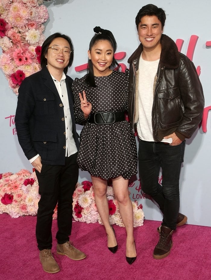 Jimmy O. Yang, Lana Condor, and guest attend the Premiere Of Netflix's "To All The Boys: P.S. I Still Love You"