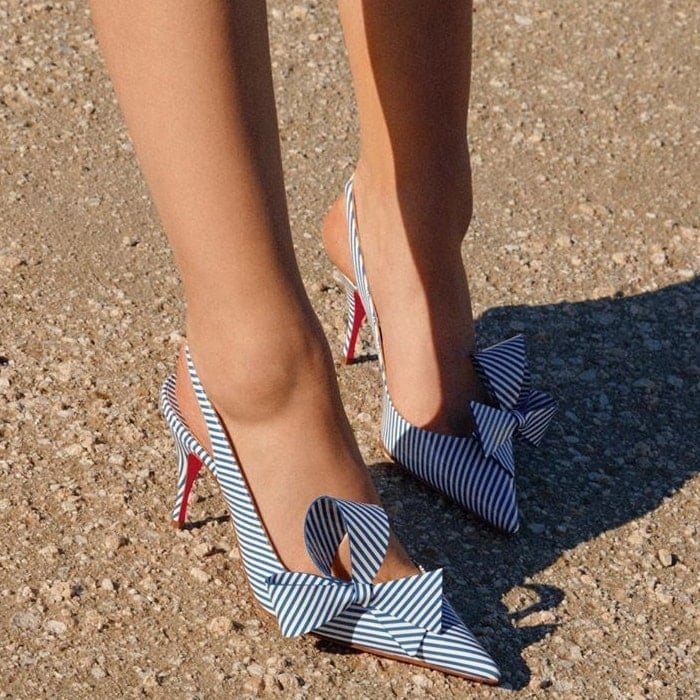 Clare Nodo Patent Leather Slingback Pumps 2024 www.alhudapk