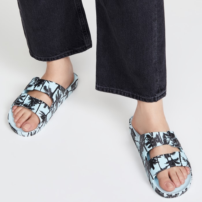 Palm Tree Print Summer Slides