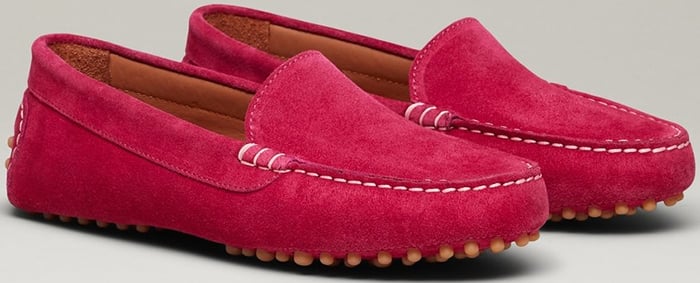 This suede loafer is made by hand at a tiny Tuscany workshop