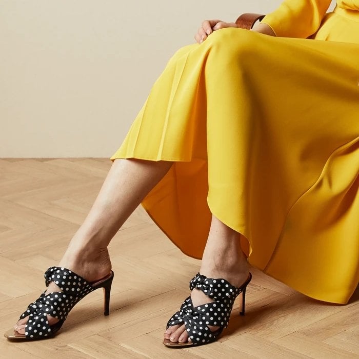 These Seranad stiletto sandals are crafted with a fabric upper, and feature a vintage-inspired polka dot print and knotting details for an enhanced look