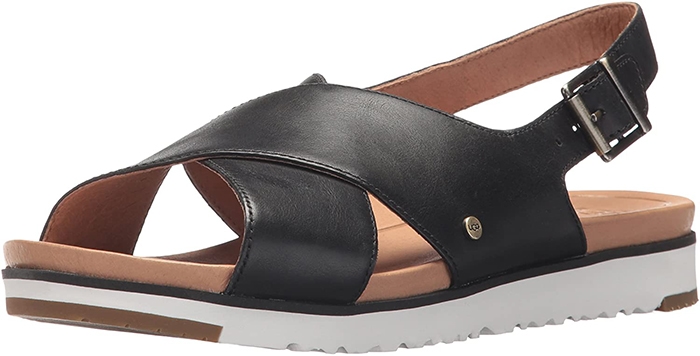 A sporty slingback sandal feels extra comfortable thanks to a memory-foam insole that cradles your foot with every step