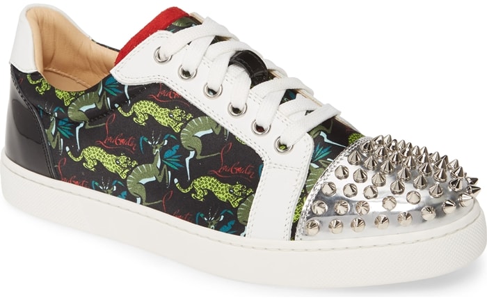 Designed to take on the urban jungle, this low-top sneaker features a dangerous-looking spiked toe and a predator print at the sides.