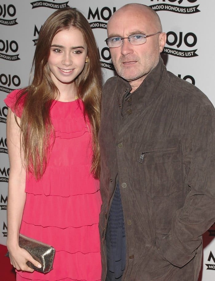 Philip David Charles Collins and his daughter Lily in 2008