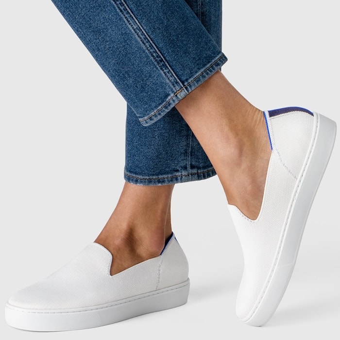 Bright White Rothy’s Slip-On Sneakers