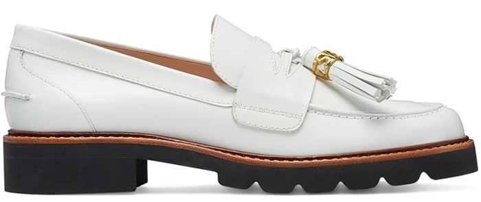 White Stuart Weitzman Manila Signature loafers