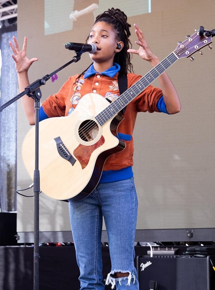 Willow Smith performs during activist Greta Thunberg's Youth Climate Strike in an effort to promote awareness and change to current global environmental policies