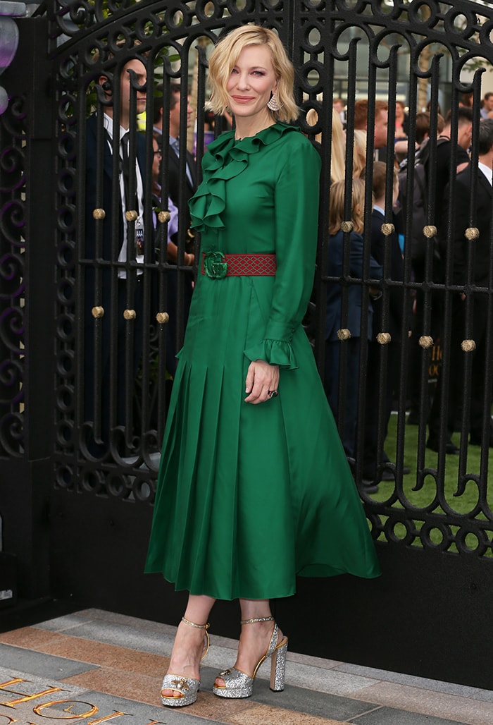 Cate Blanchett shows off her slightly taller-than-average height at the UK Premiere of "The House With A Clock In Its Walls"