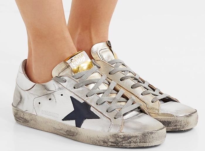 Golden Goose ‘Superstar’ Two-Tone Distressed Sneakers