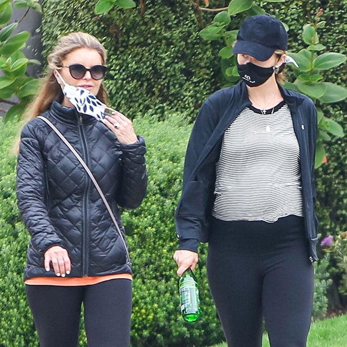 Maria Shriver and daughter Katherine Schwarzenegger go for a walk around their Los Angeles neighborhood on June 24, 2020