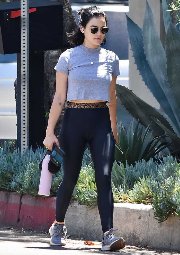 Lucy Hale rocks gray Nike Air Zoom Pegasus 36 sneakers