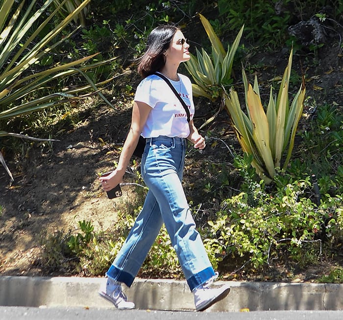 Lucy Hale spends some alone time around her Studio City neighborhood in Los Angeles on June 9, 2020