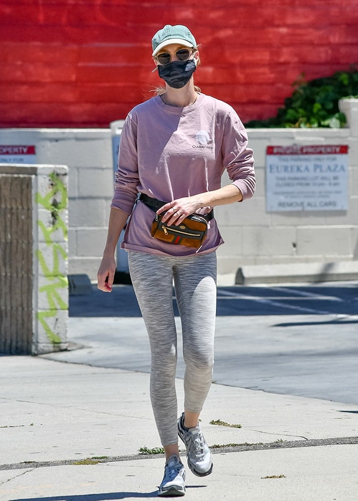 Whitney Port walks around her Studio City neighborhood on May 27, 2020