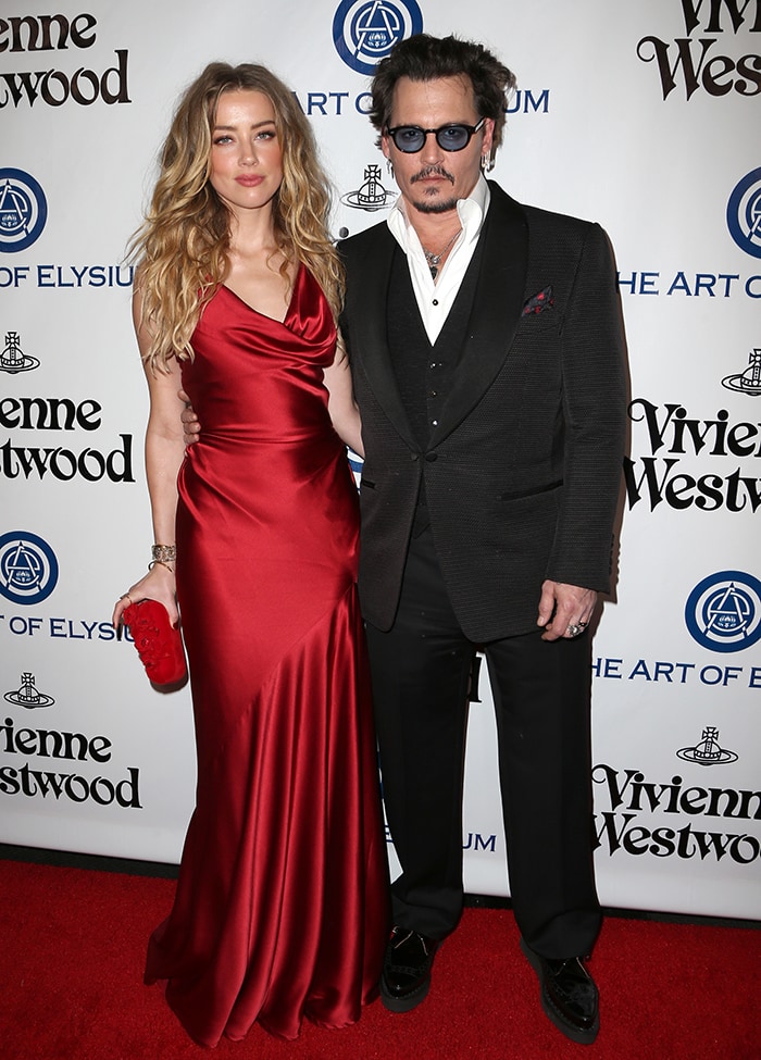 Amber Heard and Johnny Depp at The Art of Elysium 2016 Heaven Gala in Culver City on January 10, 2016