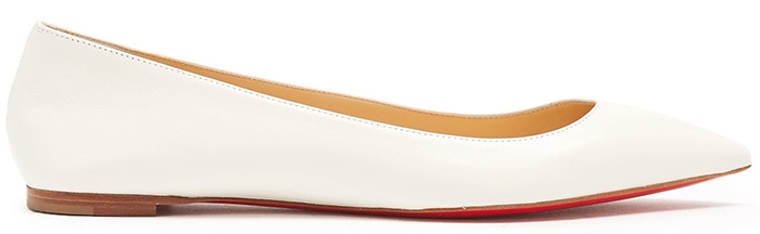 Christian Louboutin Ballalla Point-Toe Leather Flats