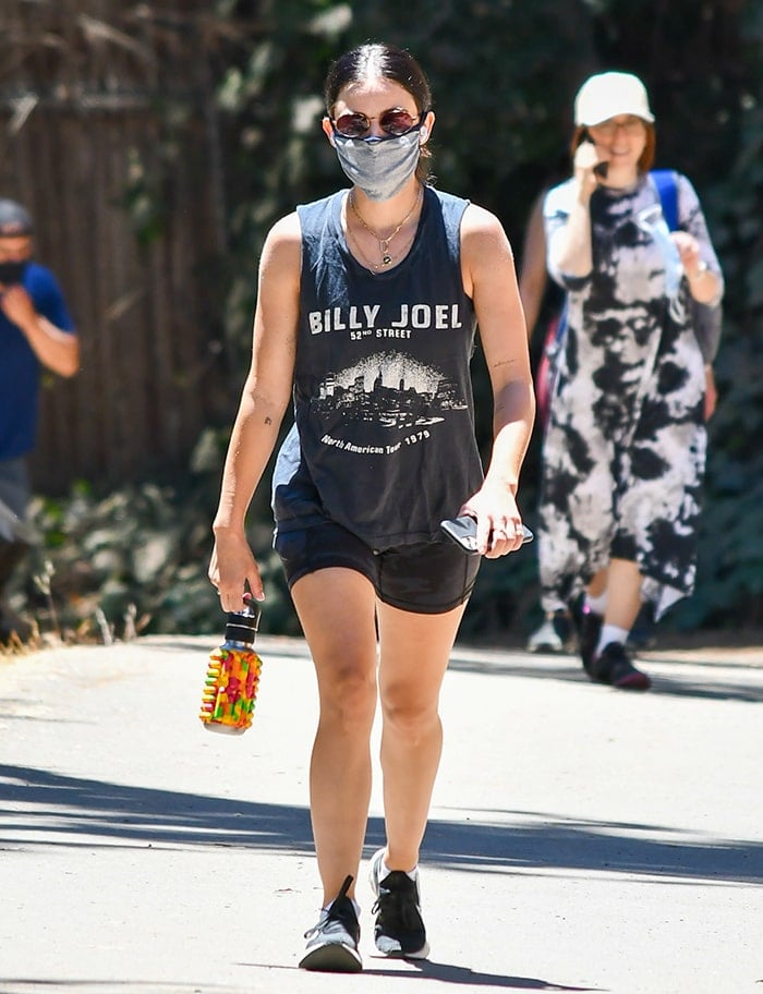 Lucy Hale steps out for a solo hike at Laurel Canyon in Los Angeles on July 19, 2020
