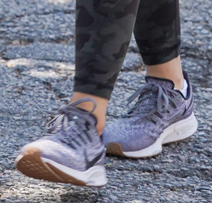 Lucy Hale completes her laid-back look with Nike Pegasus 36 shoes