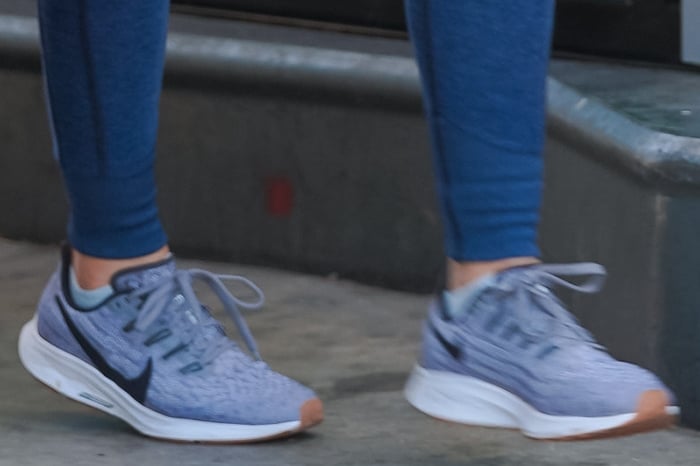 Lucy Hale completes her sporty look with Nike Air Zoom Pegasus 36 shoes