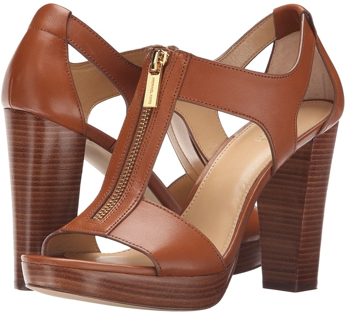 Smooth leather composes these refined MICHAEL Michael Kors sandals