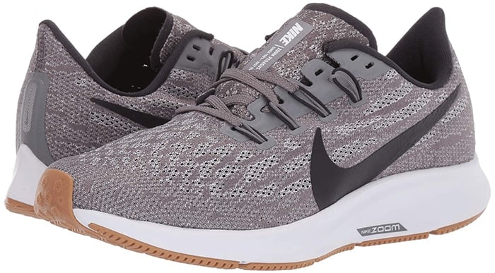 Gunsmoke/Oil Grey/White/Gum Light Brown Nike Air Zoom Pegasus 36 Sneakers