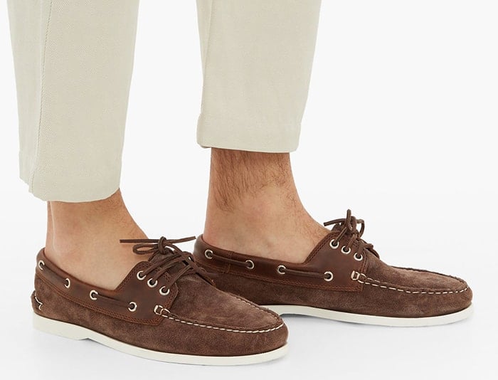 Quoddy Downeast Suede Deck Shoes offer a refined blend of comfort and craftsmanship, perfect for casual seaside style