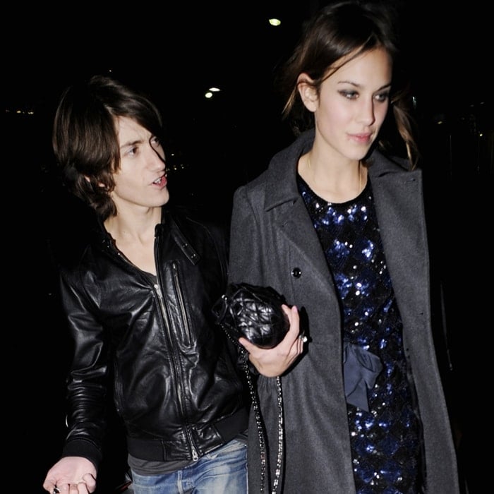 Alexa Chung and Alex Turner, pictured on a date in 2009, started dating soon after the Arctic Monkeys were named Best Band In The World at the Q Awards in 2007