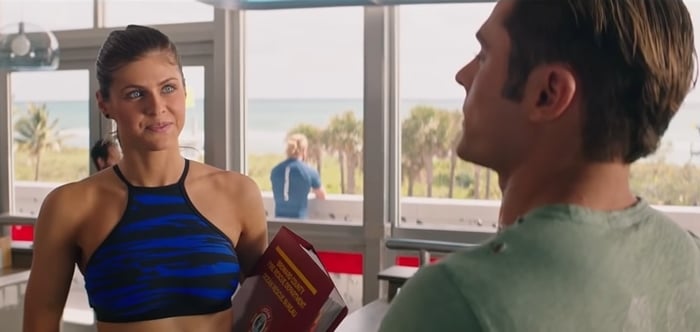 Alexandra Daddario as Summer Quinn in the 2017 American action comedy film Baywatch
