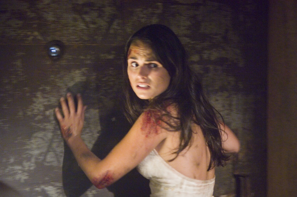 Jordana Brewster as Chrissie in the 2006 slasher film The Texas Chainsaw Massacre: The Beginning
