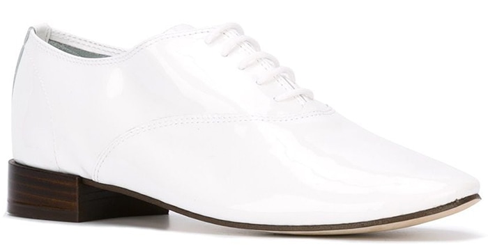 White Repetto Varnished Oxford Shoes