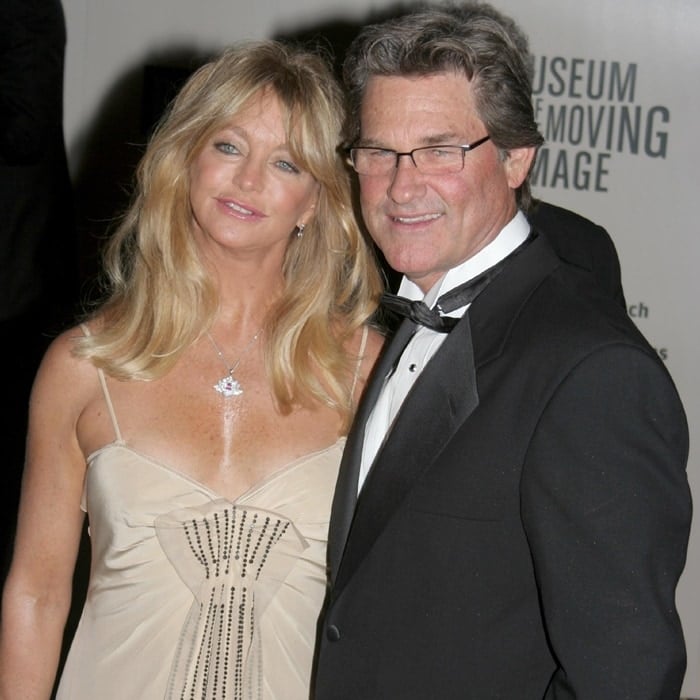 Actress Goldie Hawn and Kurt Russell arrive to the Museum Of The Moving Image Salute To Ron Howard