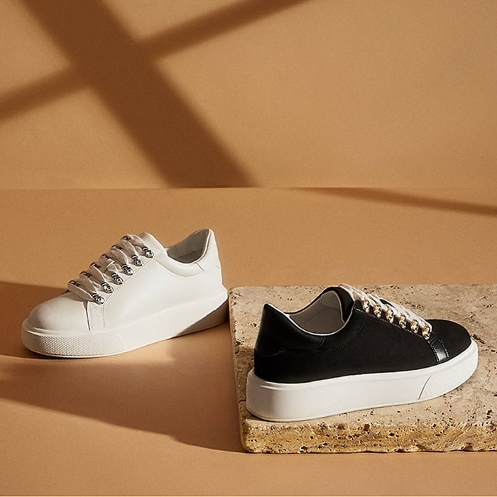 Amitres Platform Wedge Heel Sneakers