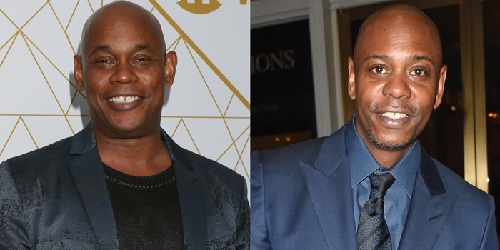 Lookalikes Bokeem Woodbine (L) and Dave Chappelle (R) are not related