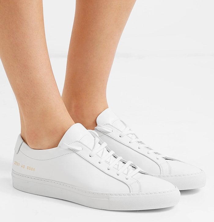 Minimal white Achilles canvas sneakers go with nearly every outfit