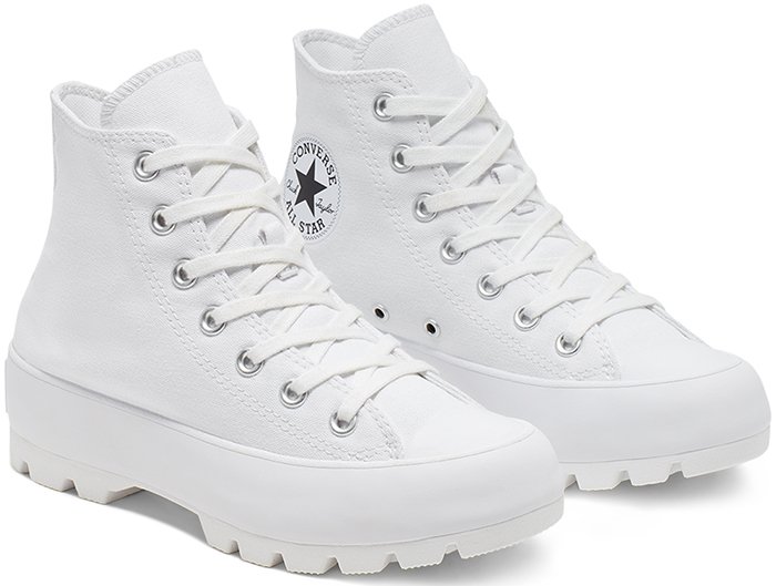 A white sneaker-boot hybrid of the iconic All Star high top