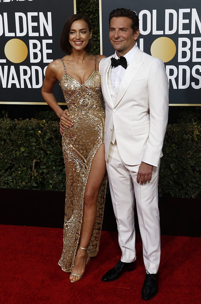 Irina Shayk and Bradley Cooper at the 76th Annual Golden Globe awards on January 6, 2019