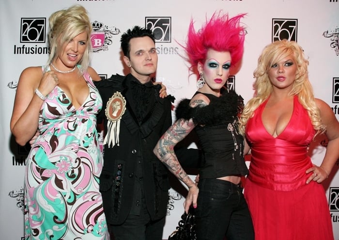 Model/Actress Ivory May, Clint Catalyst, singer Jeffree Star and actress Nicole Johnson attend an Anna Nicole Smith Tribute Event