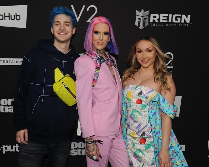 Tyler "Ninja" Blevins, Jeffree Star, and Jessica Goch attend Sports Illustrated The Party Brought To You