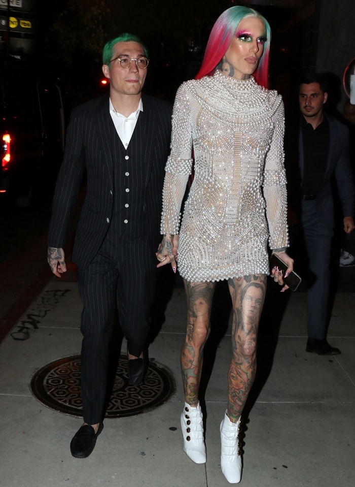 Cosmetic CEO and beauty influencer Jeffree Star and boyfriend Nathan Schwandt