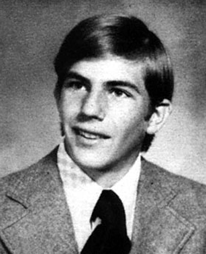 Kevin Costner's 1973 yearbook photo from Villa Park High School