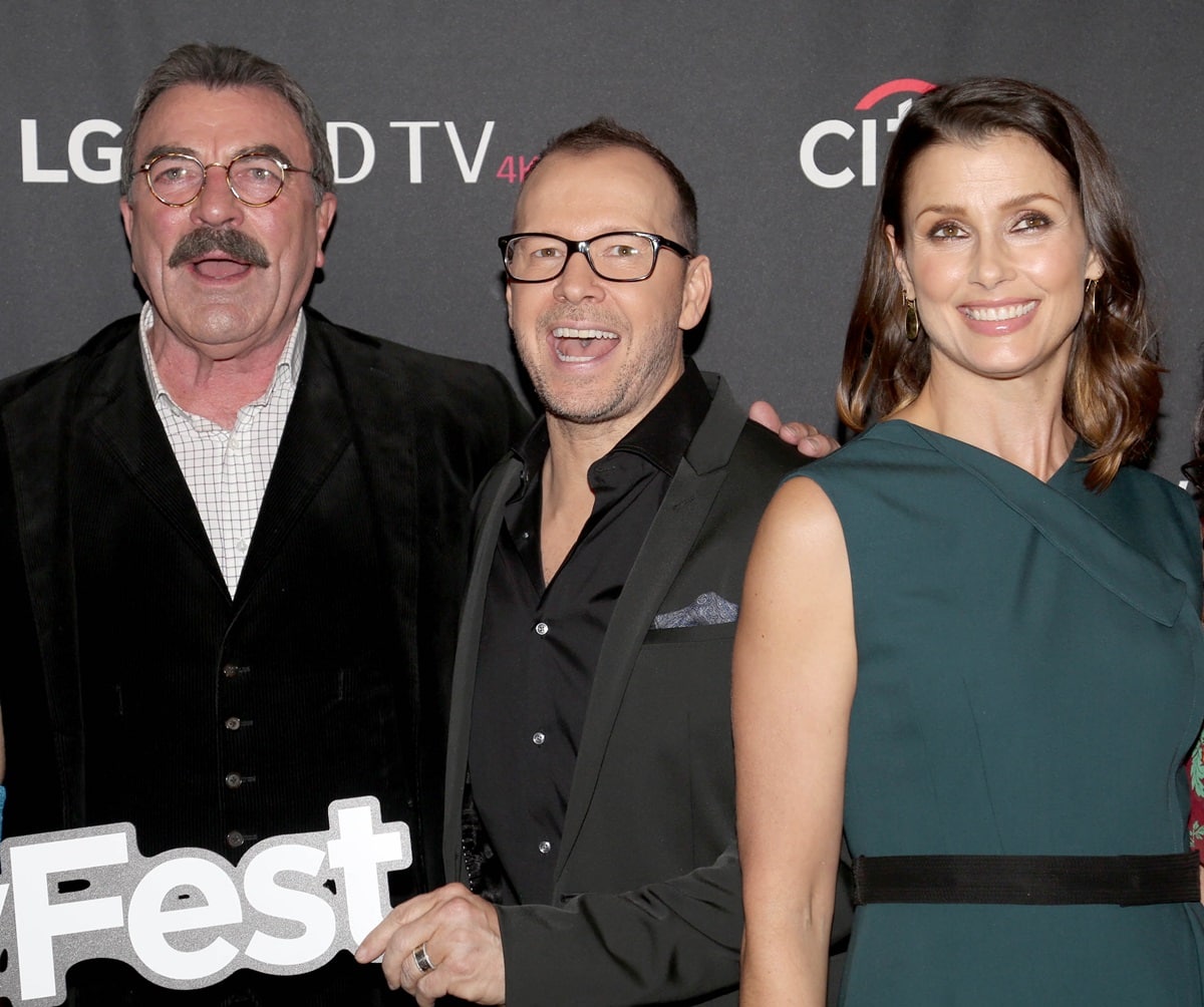 Tom Selleck, Donnie Wahlberg and Bridget Moynahan attend the "Blue Bloods" screening during PaleyFest NY 2017