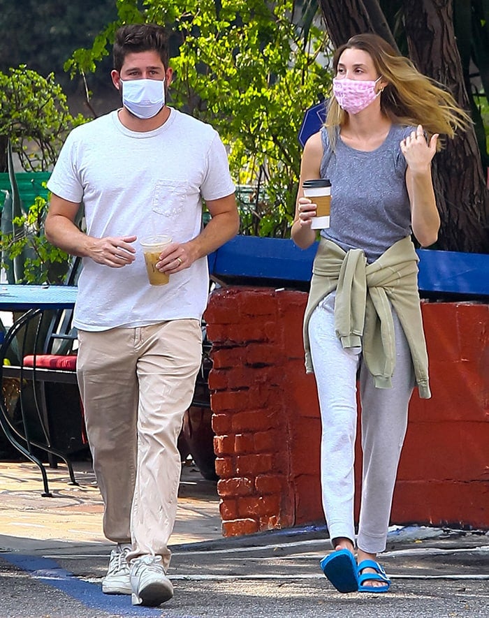 Whitney Port and her husband Tim Rosenman step out to grab some coffee in Los Angeles on September 23, 2020