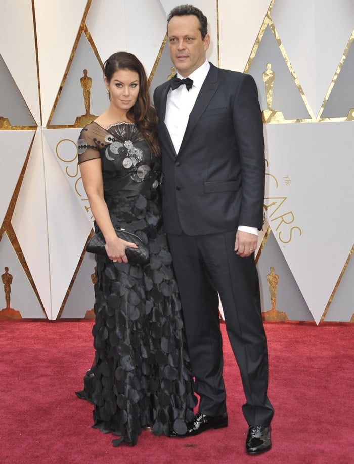 Actor Vince Vaughn and his wife Kyla Weber attend the 89th Annual Academy Awards