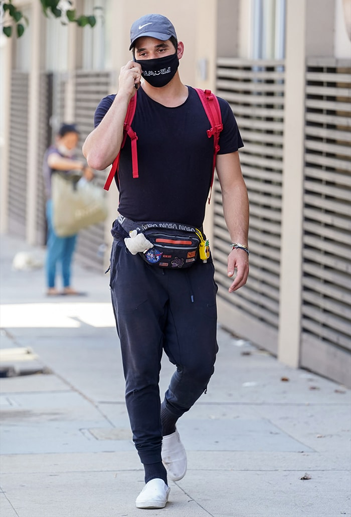 Alan Bersten outside the rehearsal studios on October 1, 2020