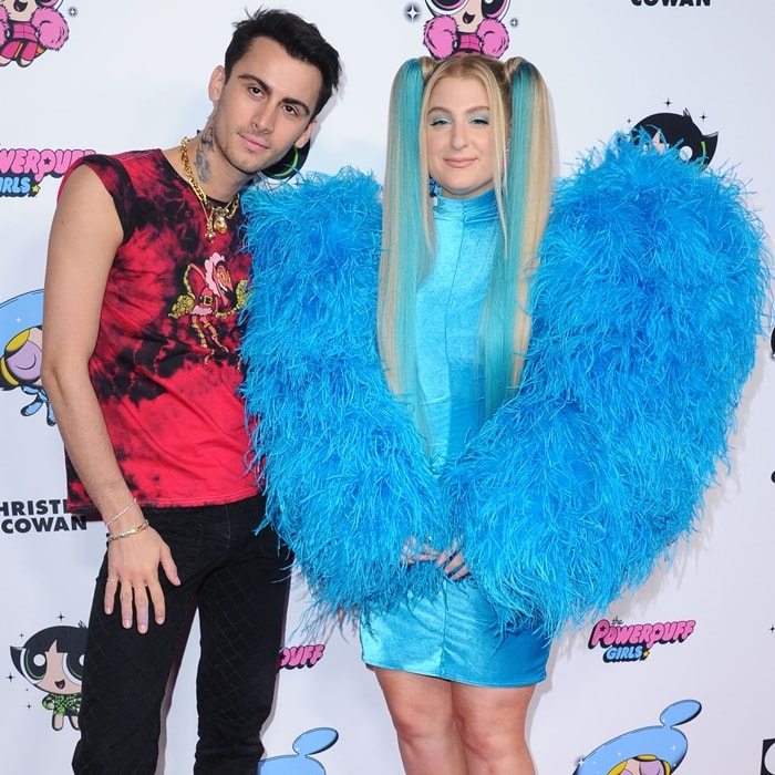 Christian Cowan and Meghan Trainor attend Christian Cowan x Powerpuff Girls Runway Show