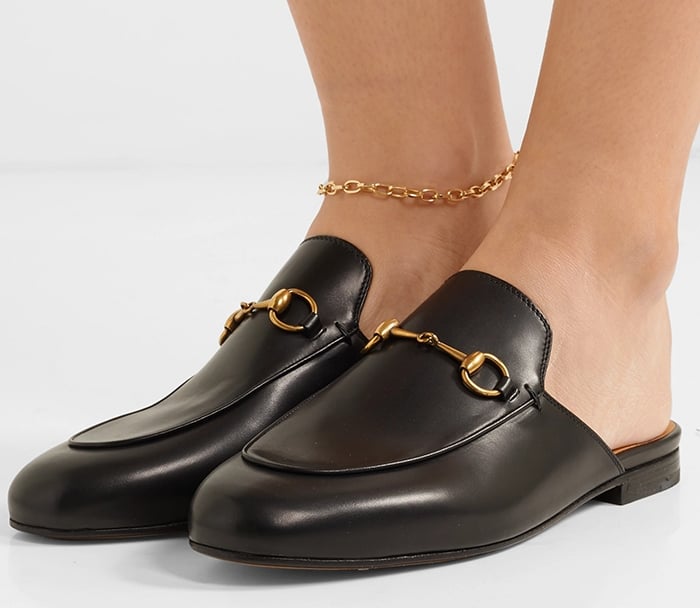 Gucci's loafers are crafted from smooth black leather and are a versatile option for the office or evenings out