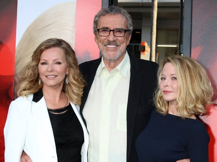 Actress Jordan Ladd, her mother Cheryl Ladd, and her stepfather Brian Russell