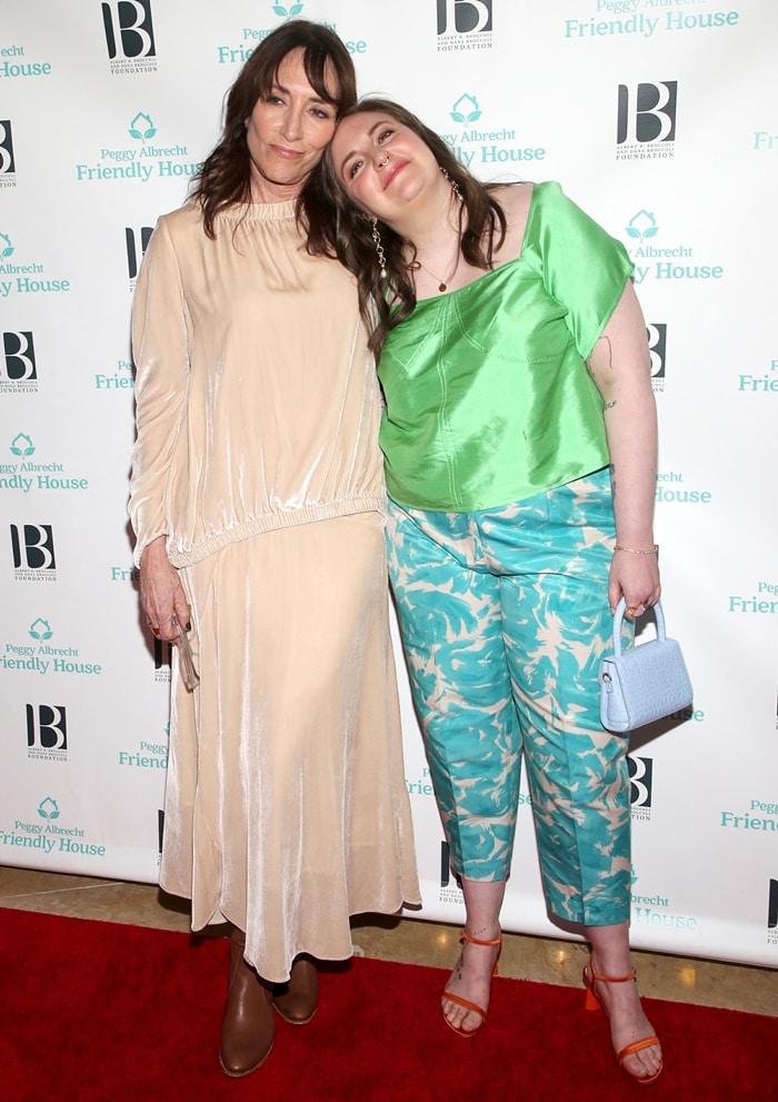 Katey Sagal is taller than Lena Dunham, with Katey's current height at 5 feet 7 ½ inches and her peak height at 5 feet 8 ¾ inches, while Lena Dunham is 5 feet 3 ¼ inches tall