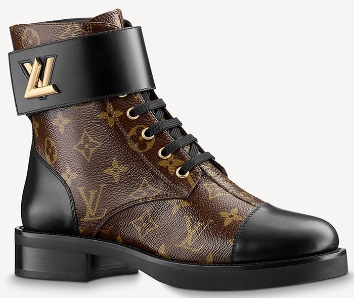 Ranger boot accessorized with the LV Twist buckle seen on leather goods